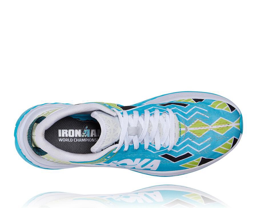 Hoka One One Løbesko Dame - Ironman Kona Carbon X - Blå/Hvide - 682579WKR